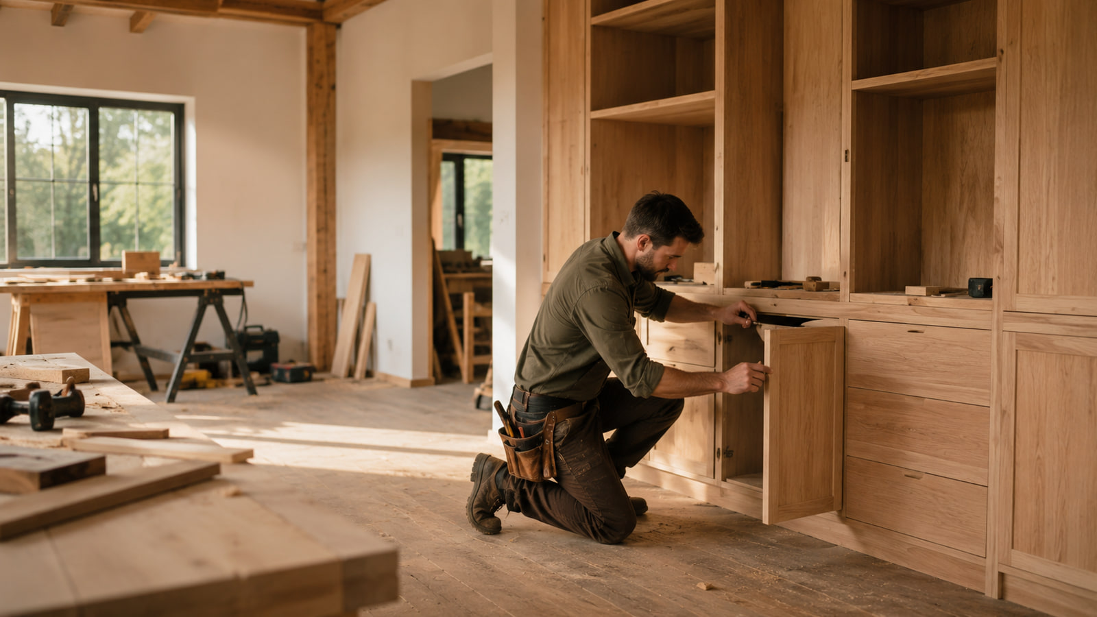 Custom built-in shelving