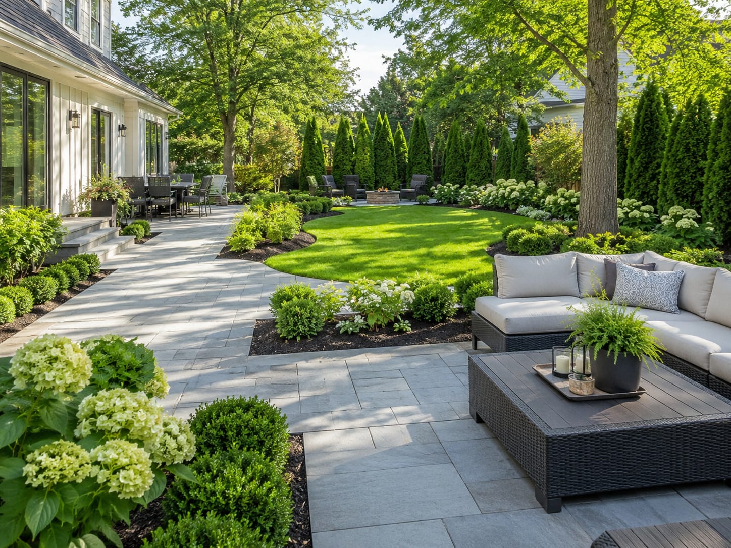 Backyard hardscape